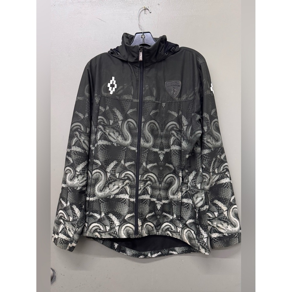 MARCELO BURLON COUNTY OF MILAN Lamborghini and snake print jacket Mens size L